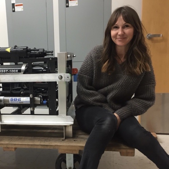 Photo of Kate Randolph in the Optics Lab